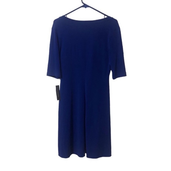 RONNI NICOLE Classic BLUE 3/4 Sleeve Relaxed DRESS Size 8 - Picture 2 of 11
